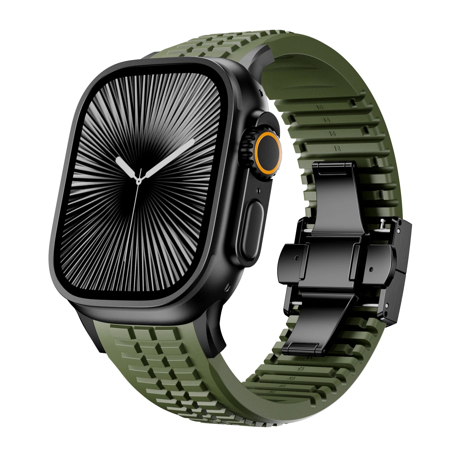 Silicone Sports Strap for Apple Watch Ultra 2/1 49mm Series 10 9 8 7 46mm 45mm 44mm Rubber Band for IWatch 6 5 4 3 42mm Bracelet